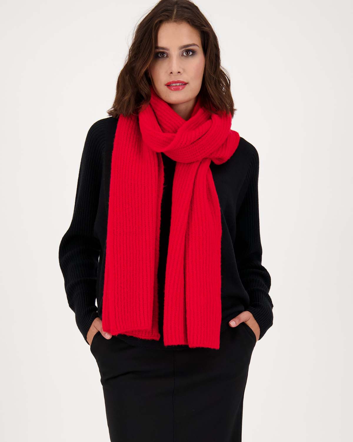 Monari Chunky Scarf - Red