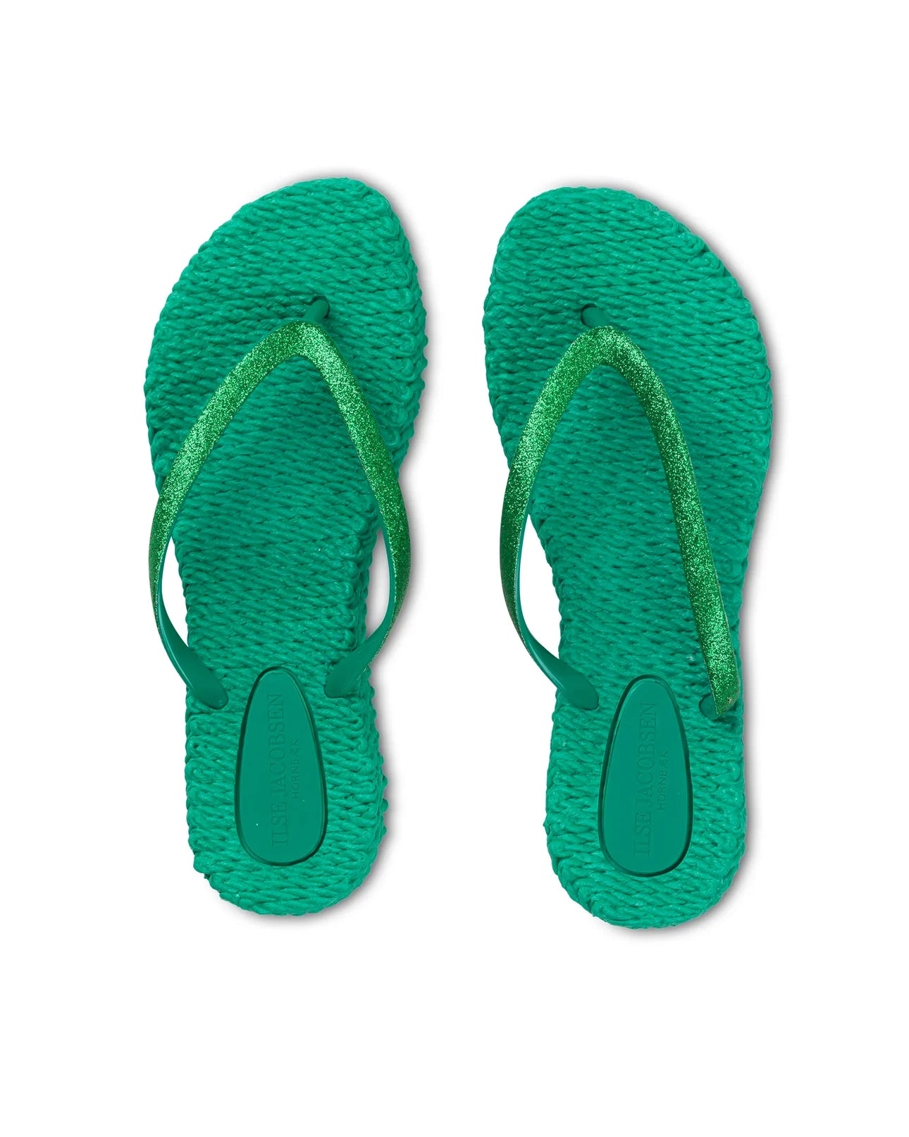 Ilse Jacobsen Cheerful Flip Flop with Glitter - Evergreen