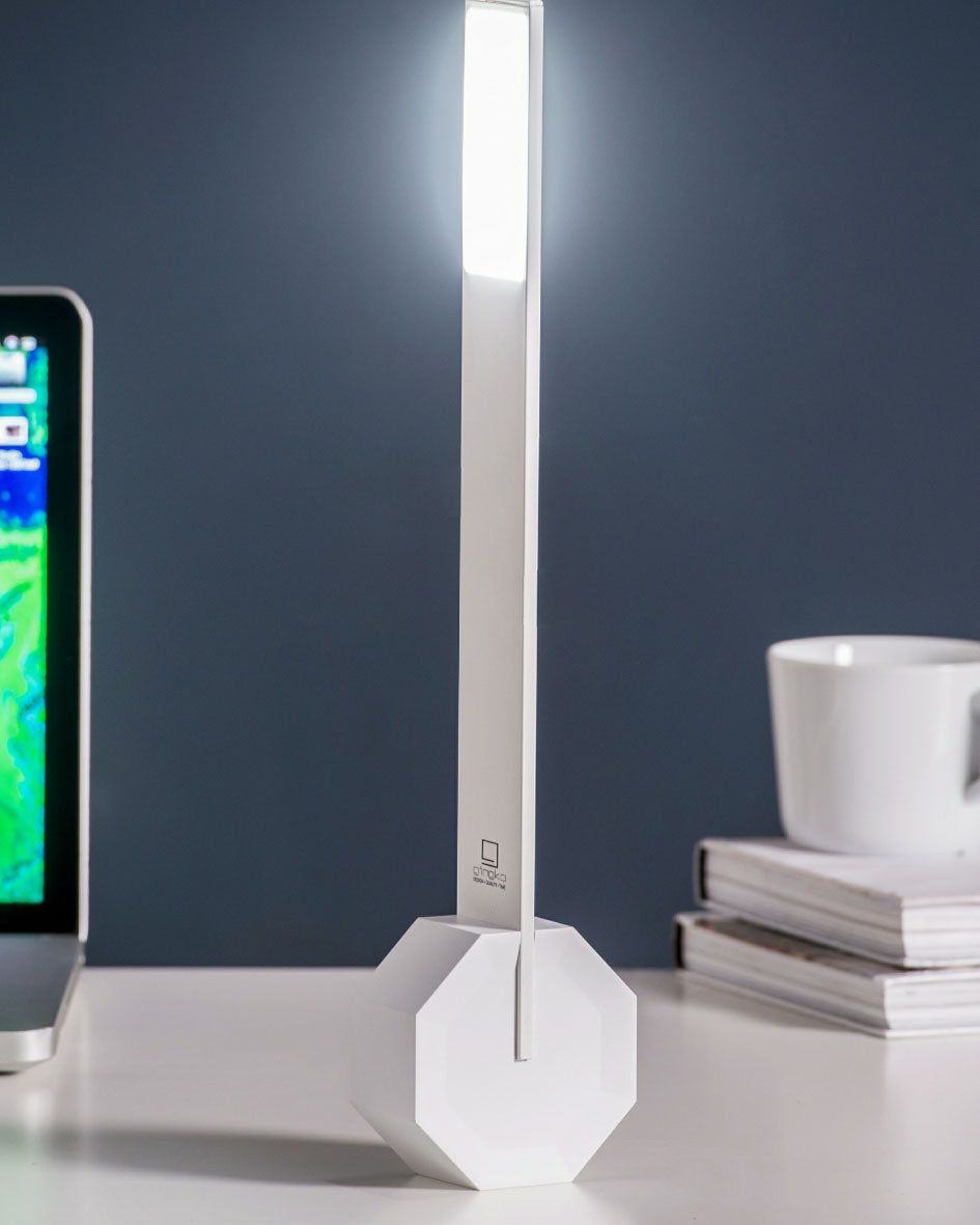 Gingko Octagon One Portable Desk Light - White