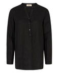 Mos Mosh Danna Linen Blouse -  Black