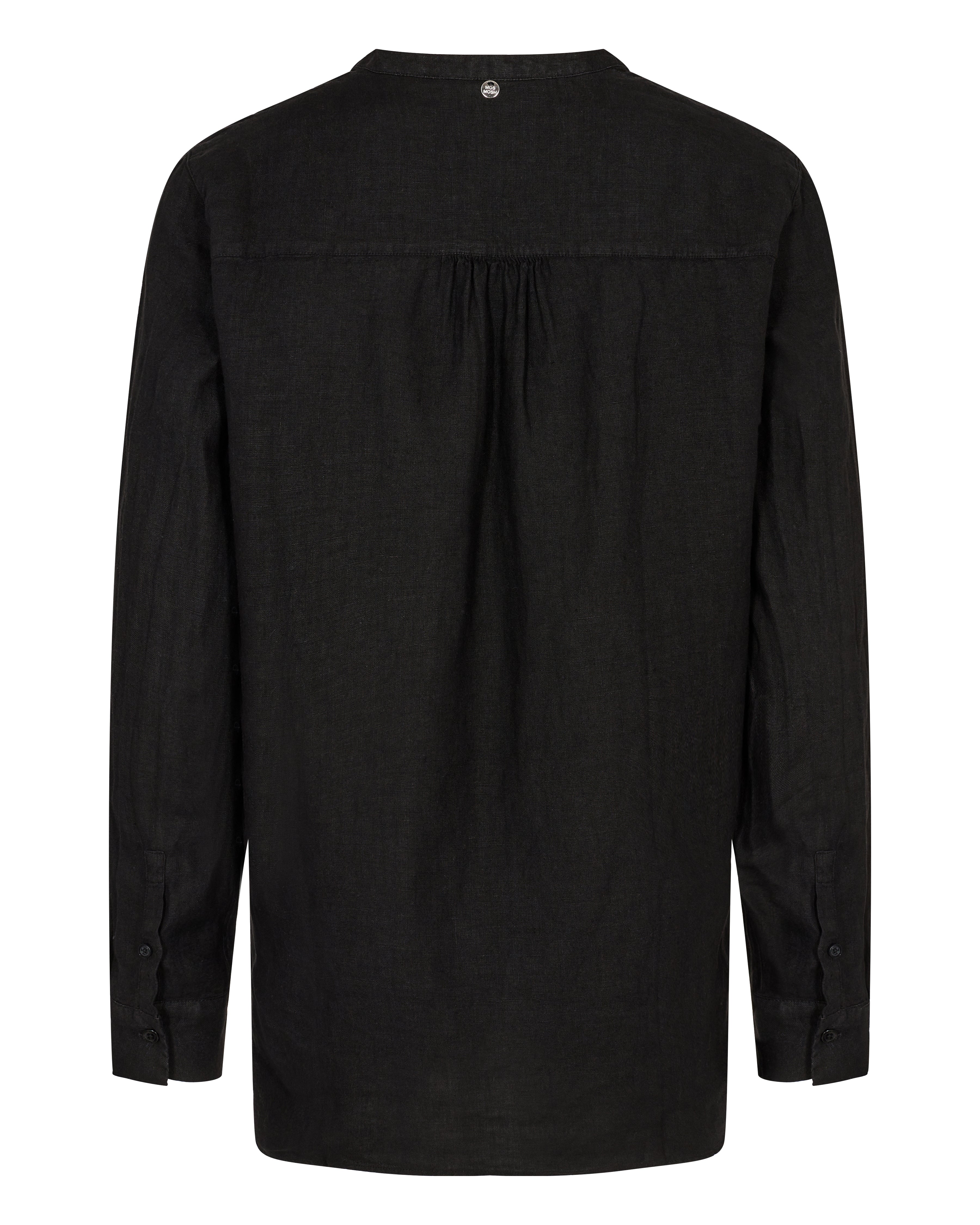Mos Mosh Danna Linen Blouse -  Black