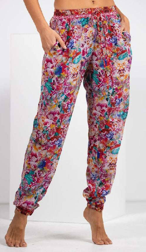 INOA Jogger Pants - Versailles Gardenia Red