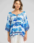 INOA Boho Top - Marseila Blue Florali