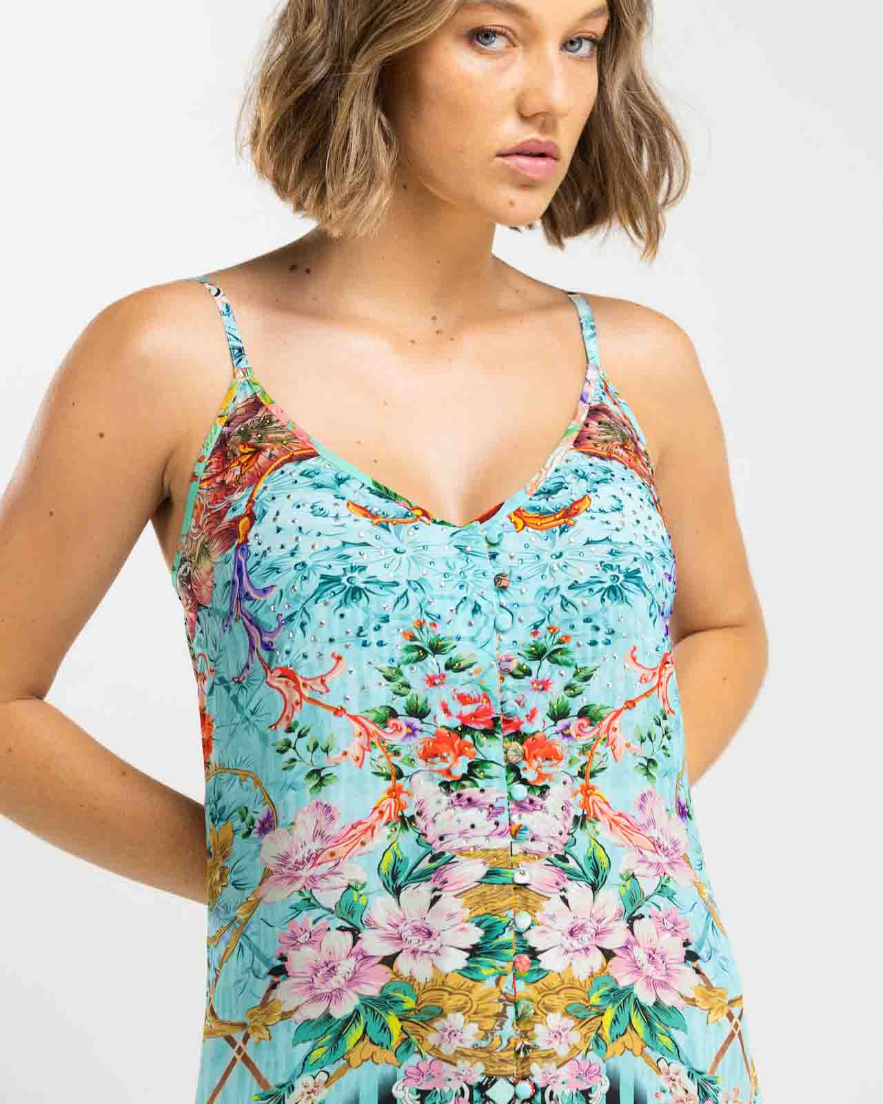 INOA Frill Strap Maxi Dress - Palermo