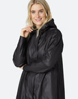Ilse Jacobsen Rain 71 Light Detachable Hood Coat - Black