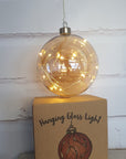 Stellar Haus Champagne Sphere Hanging Glass Light