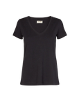 Mos Mosh Arden Organic V Neck Tee - Black