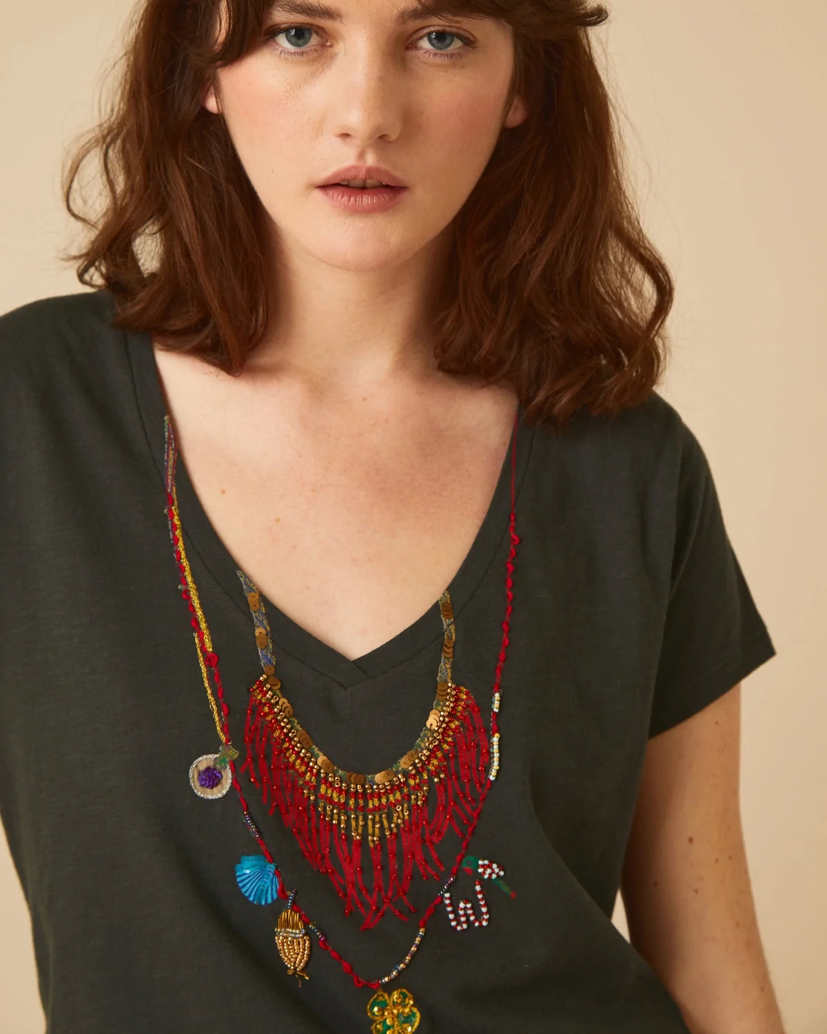 Leon & Harper Tonton  Afrika T Shirt - Ashes