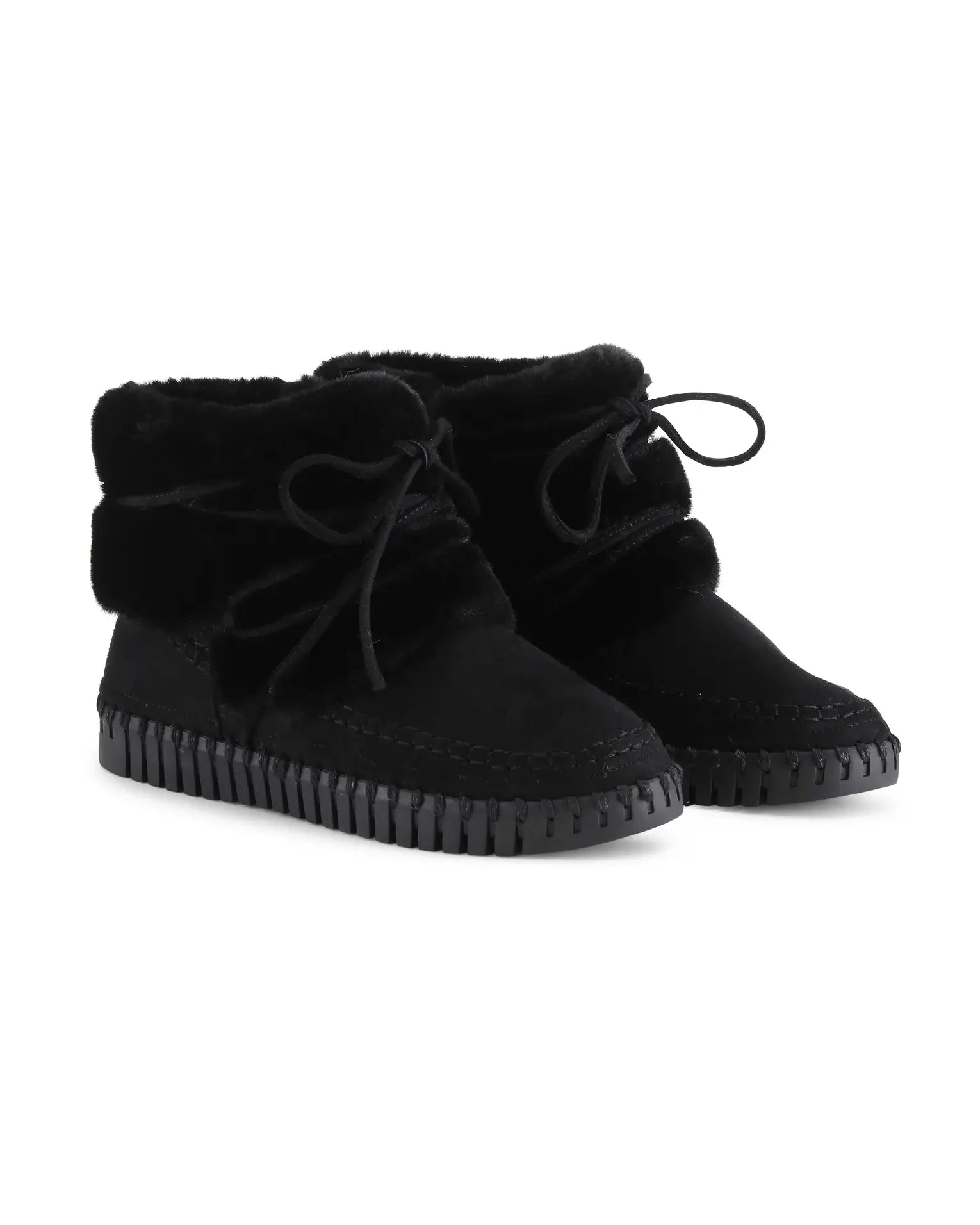 Moccasin ankle boots with fur hot sale