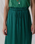 Leon & Harper Juliette Plain Skirt - Emerald