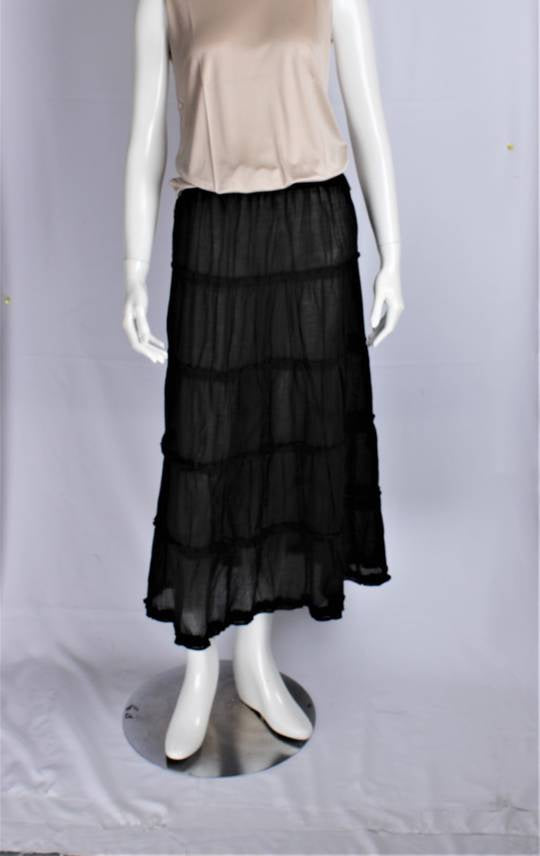 Alice &amp; Lilly Tiered Beach Skirt Black or White