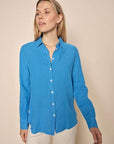 Mos Mosh Karli Linen Shirt - Blue Aster