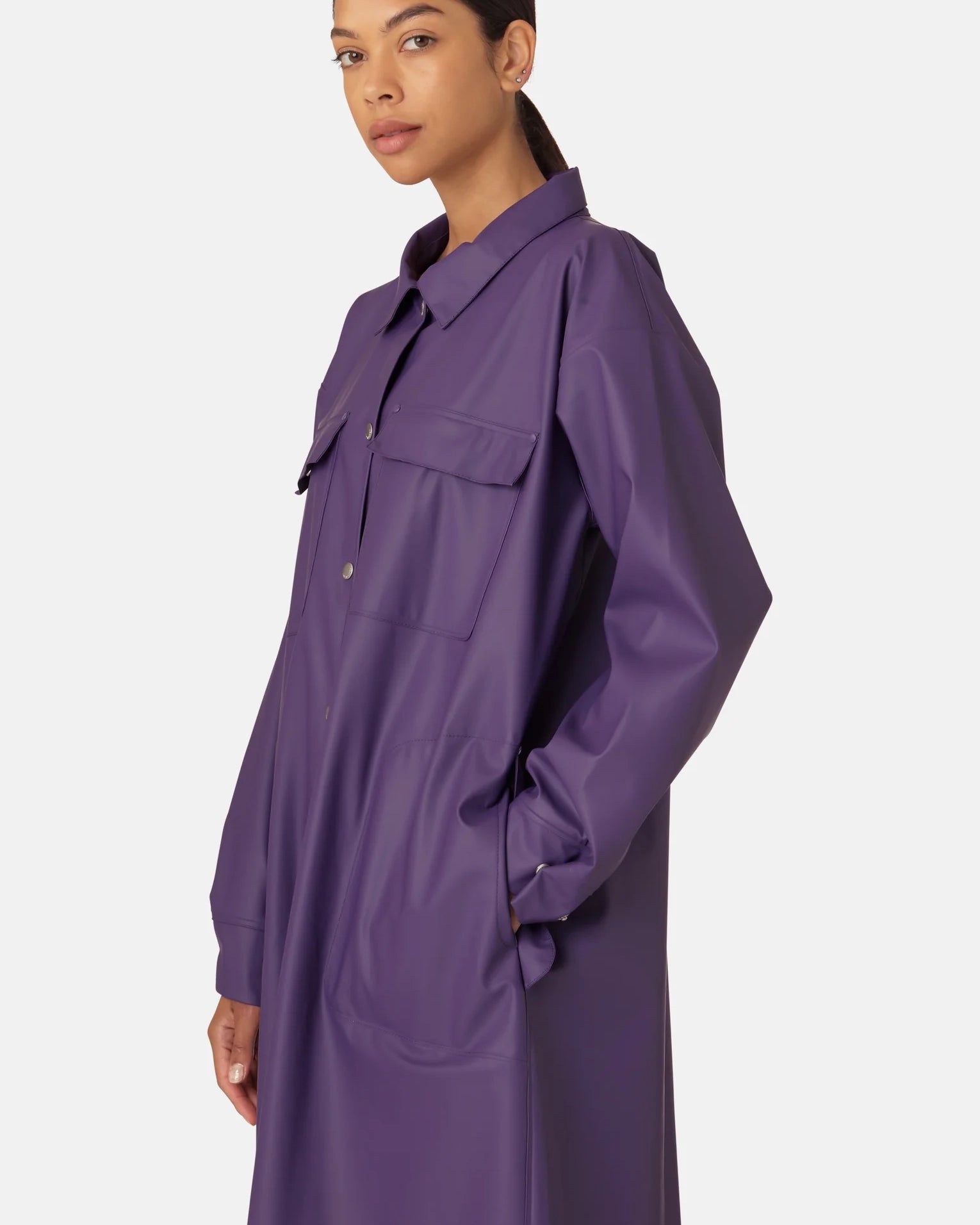 Ilse Jacobsen Rain 191 Long Raincoat - Purple