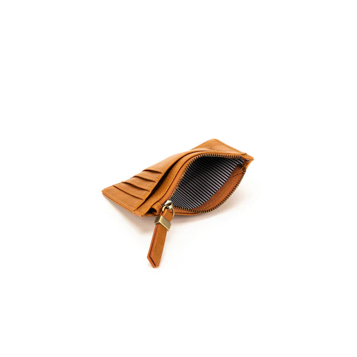 Black Caviar Ines Card Holder / Coin Purse - Tan