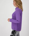 Monari Rib Knit Wool Blend Sweater - Purple