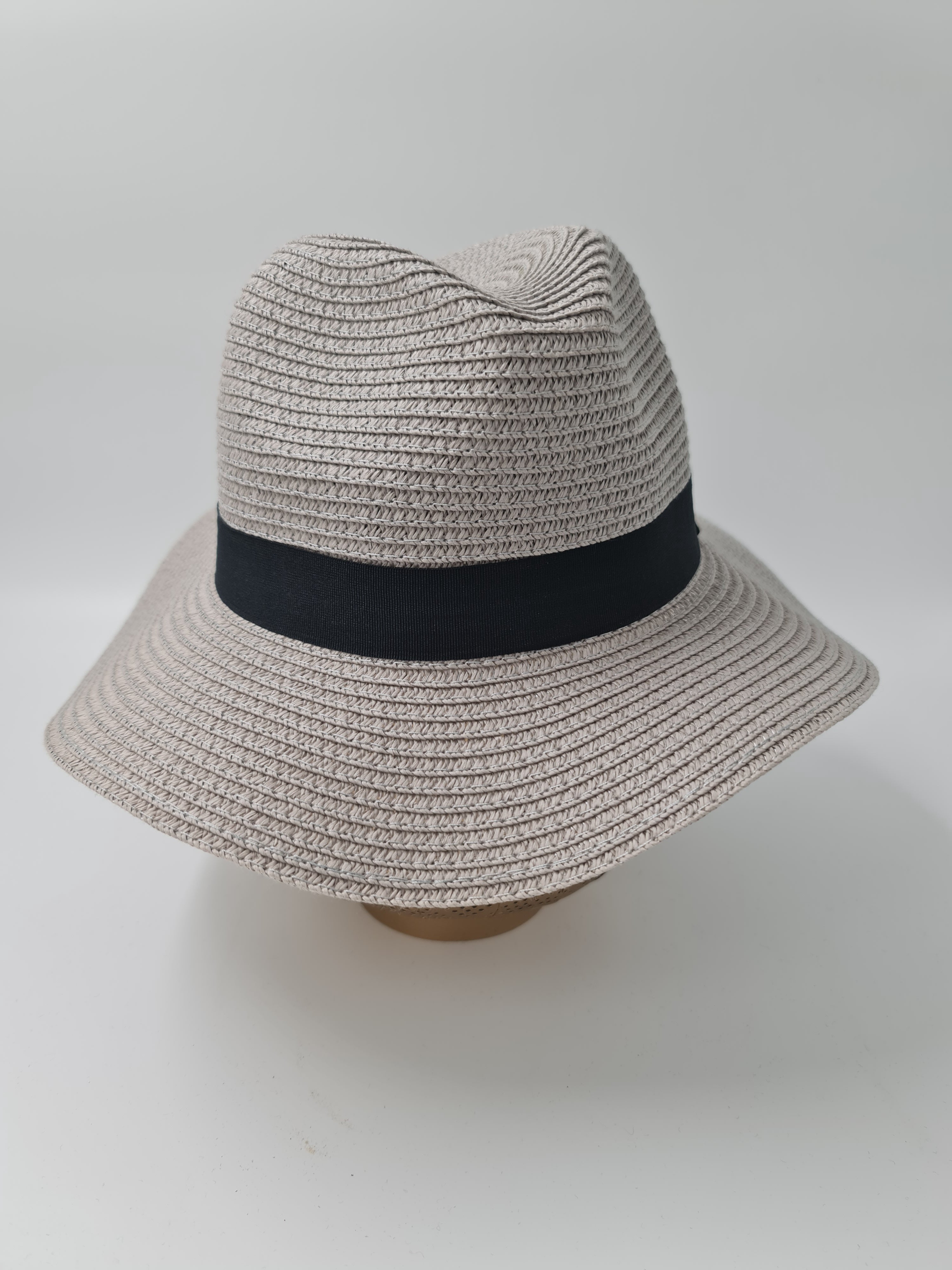 Free Spirit Classic Panama Summer Hat-Soft Grey