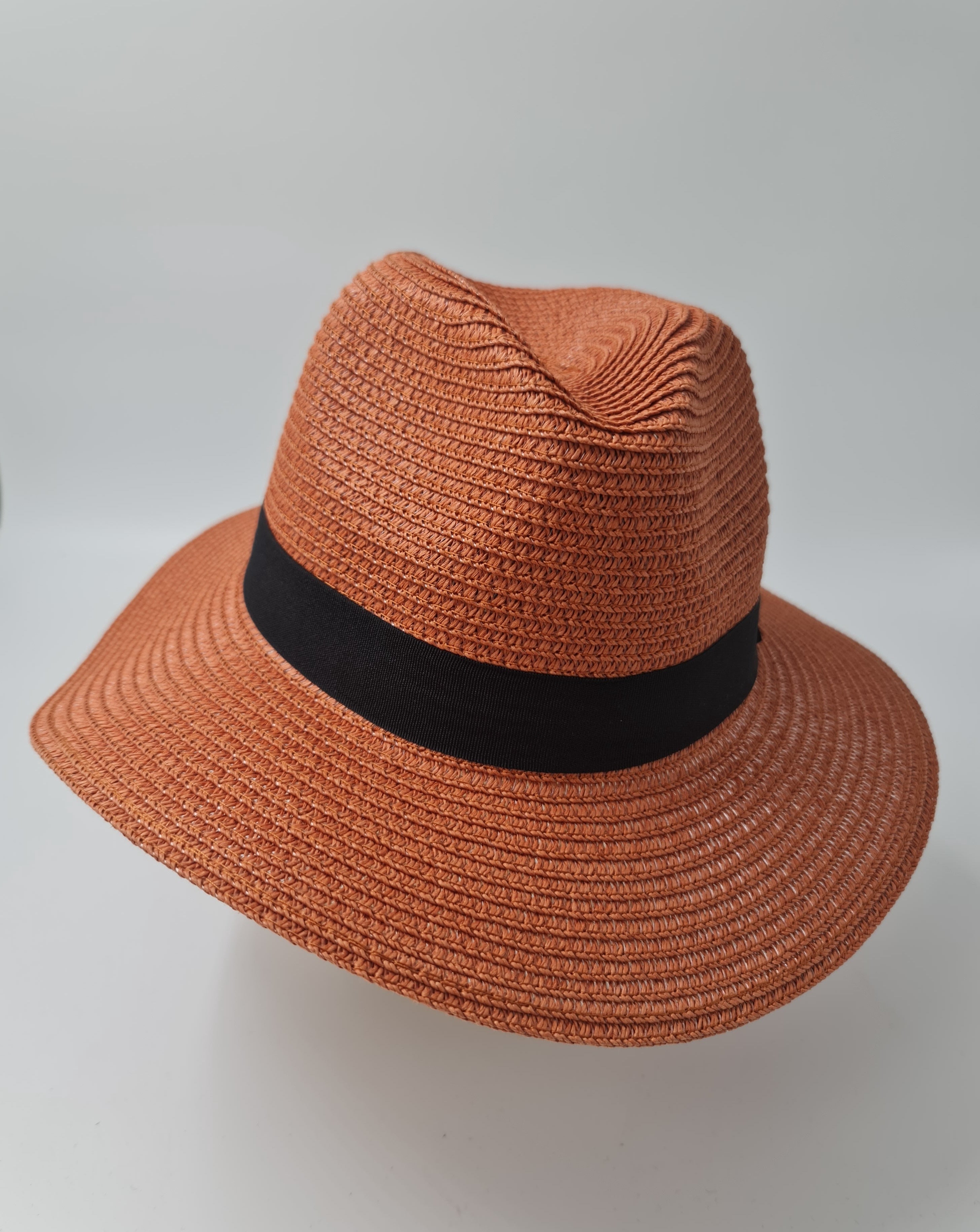 Free Spirit Classic Panama Summer Hat-Terracotta