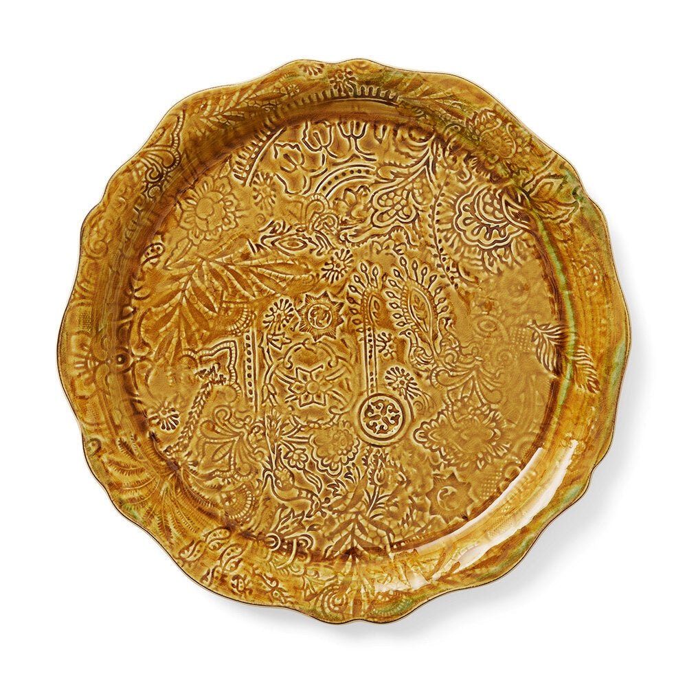 Sthal Round Serving Plate in Pineapple 34cm