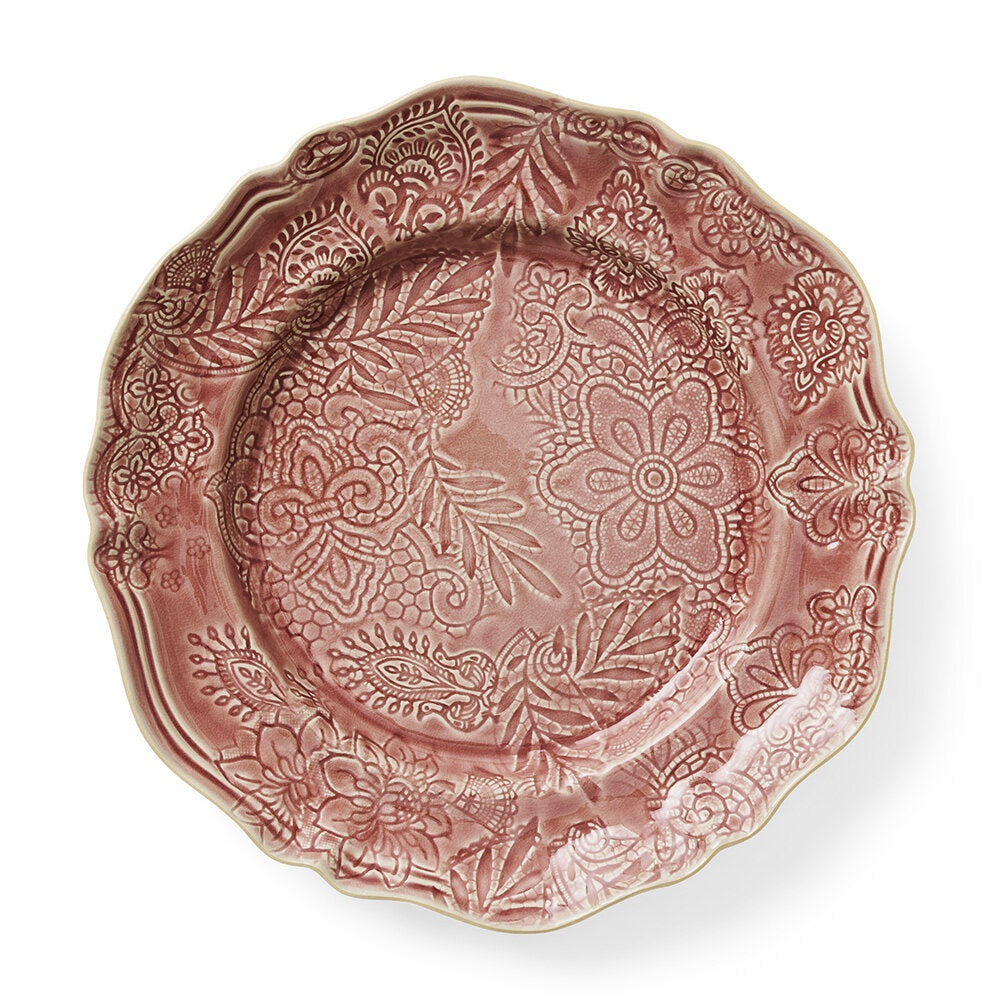 Sthal Large Round Dish in Old Rose 34cm