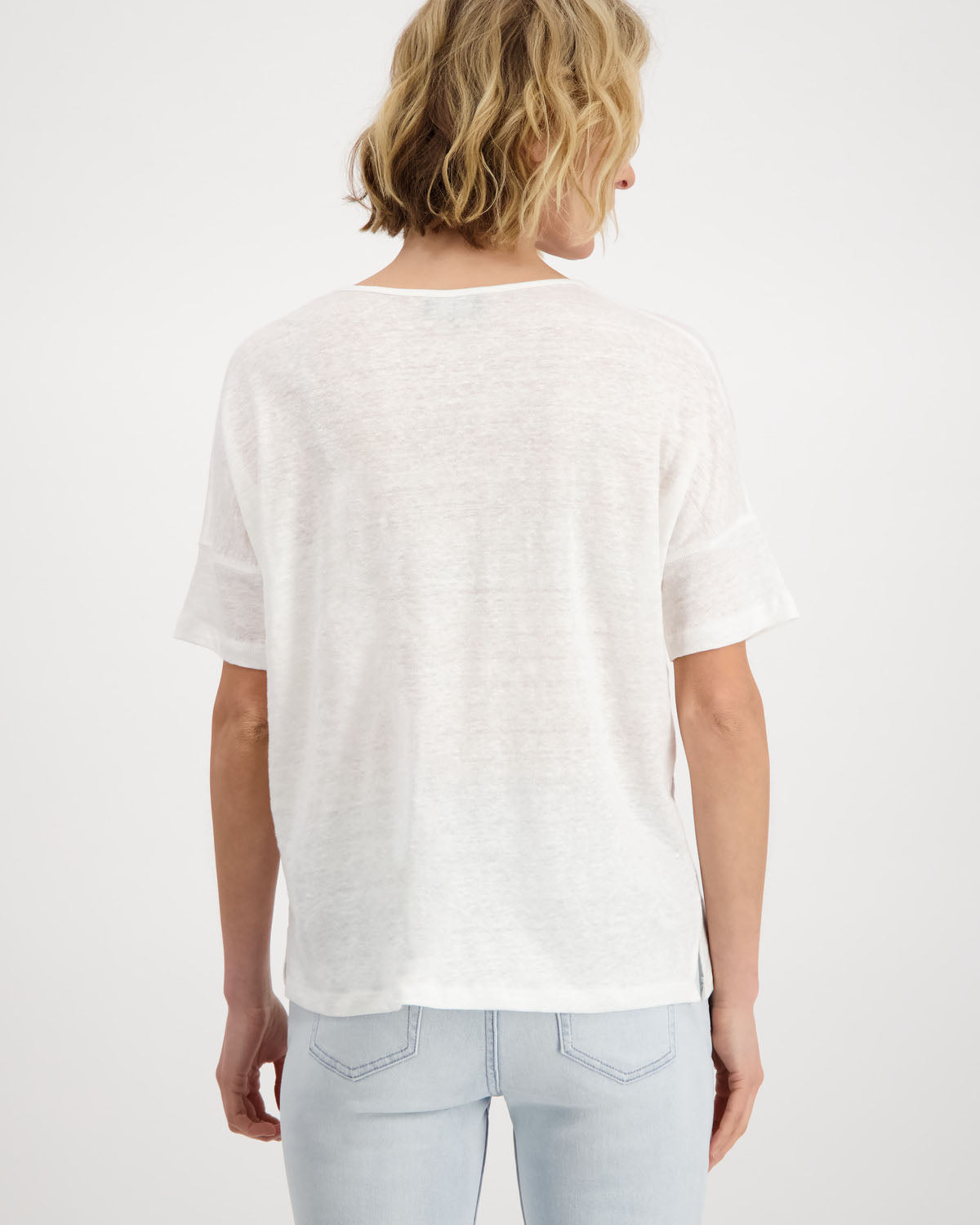 Monari Linen T Shirt - Off White