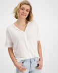 Monari Linen T Shirt - Off White
