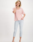 Monari Linen T Shirt - Blush