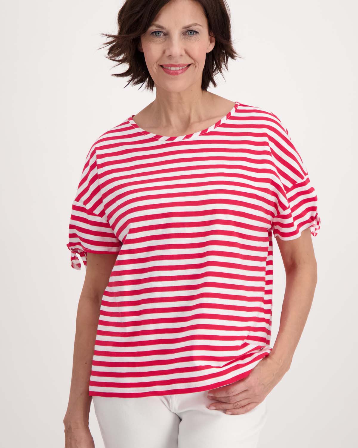 Monari Striped T-Shirt - Red/White