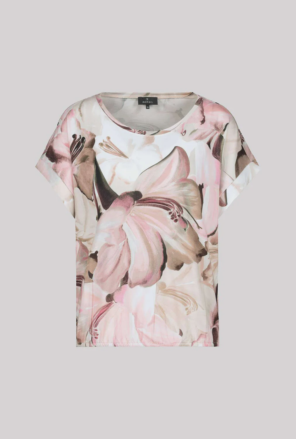 Monari T Shirt Floral Print Mist Rose