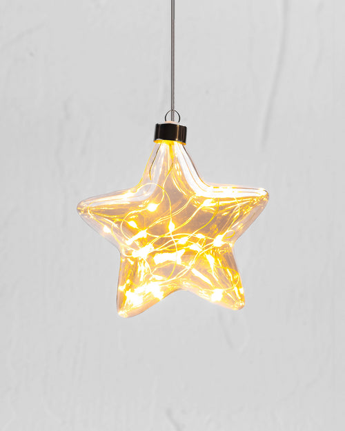 Stellar Haus Champagne Star Hanging Glass Light