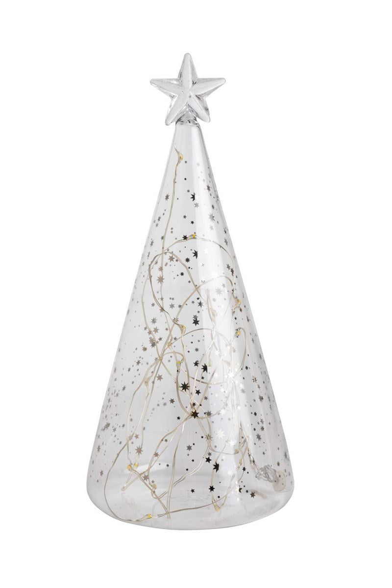Räder - Fir Tree With Gold Stars - Christmas Glass LED Light