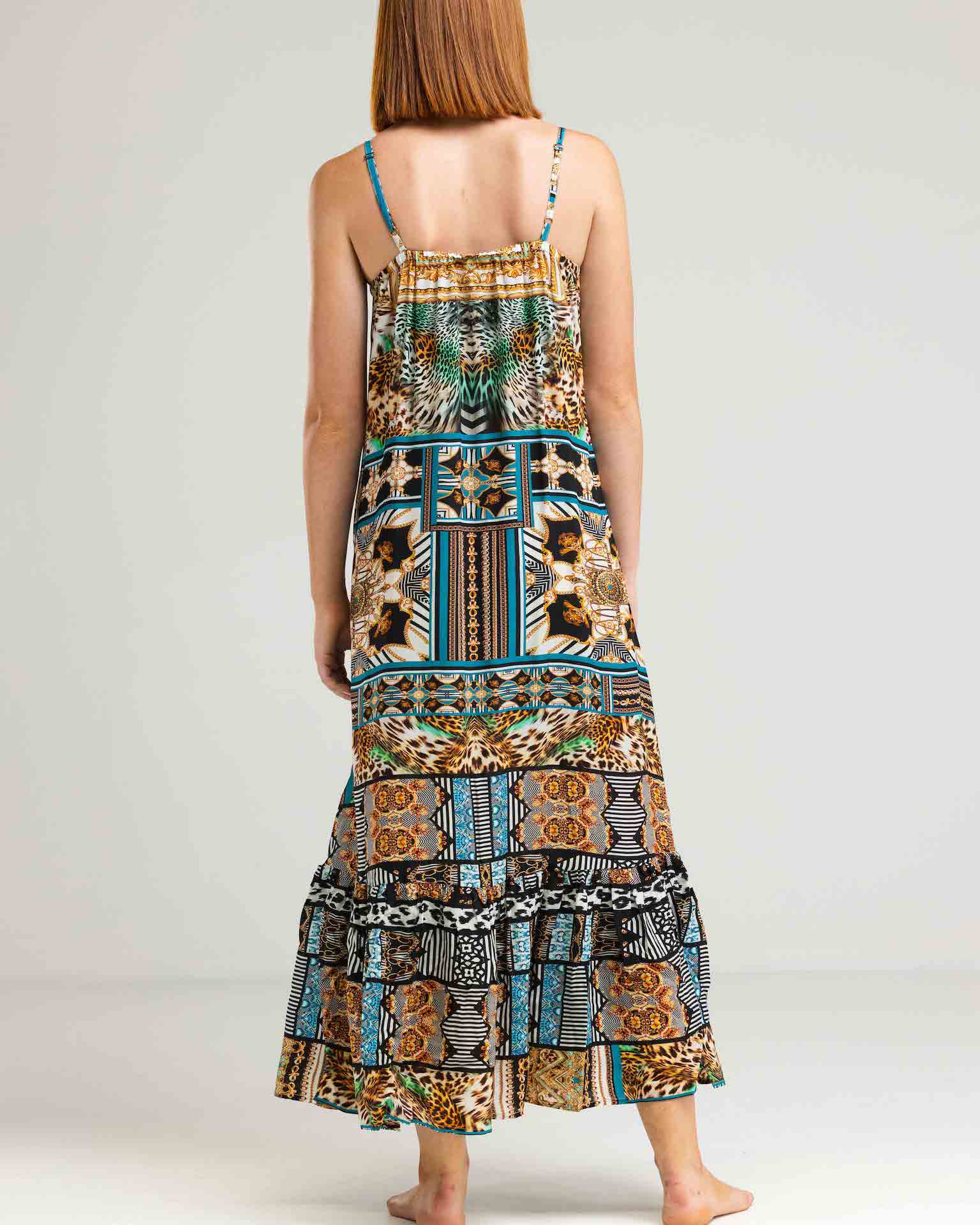 INOA Frill Strap Maxi Dress - Samsara