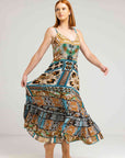 INOA Frill Strap Maxi Dress - Samsara