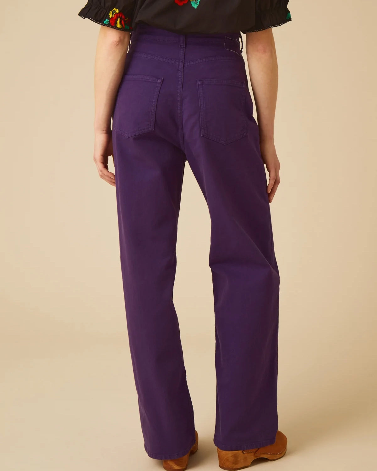 Leon &amp; Harper Pandore Plain Trousers - Purple