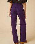 Leon & Harper Pandore Plain Trousers - Purple