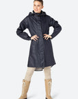 Ilse Jacobsen Light Detachable Hood Coat Rain 71 Indigo Blue
