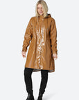 Ilse Jacobsen Rain71G Glossy A-line Raincoat - Cashew