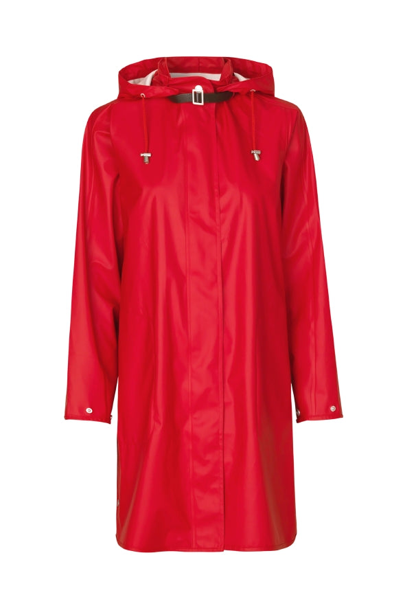 Ilse Jacobsen Light Detachable Hood Coat Rain 71 - Deep Red