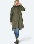 Ilse Jacobsen Rain 71 Light Detachable Hood Coat Rain - Army