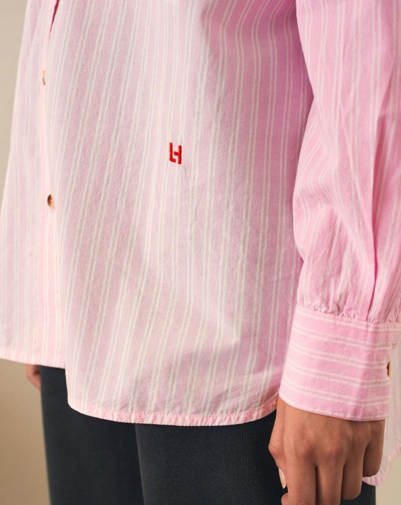 Leon &amp; Harper Cruz Stripes Shirt - Pink