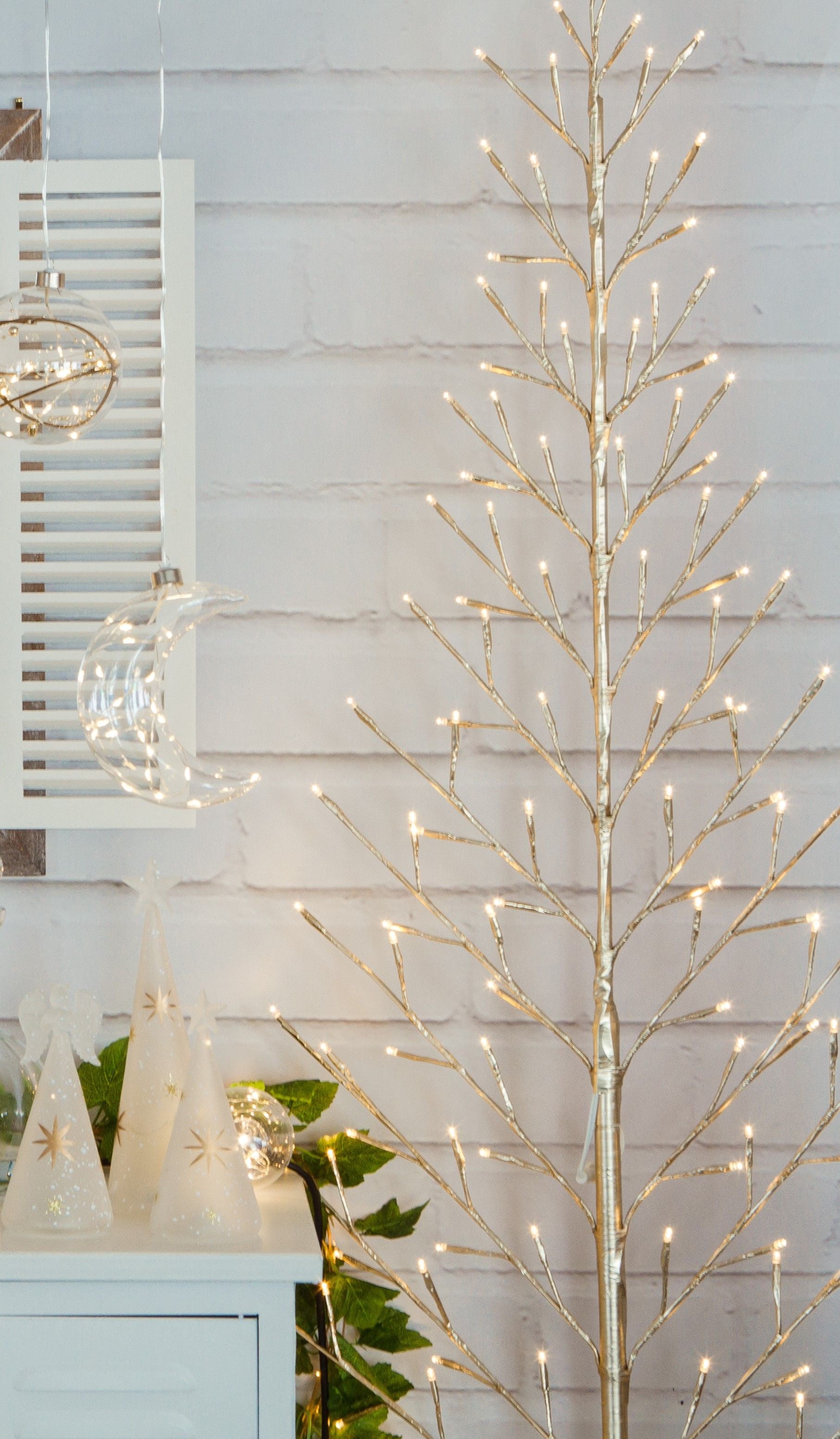Stellar Haus Christmas Tree with Lights - Gold