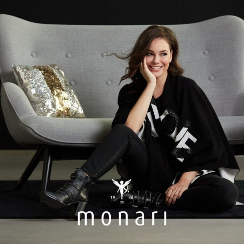 Monari Leather look Jeans - Black