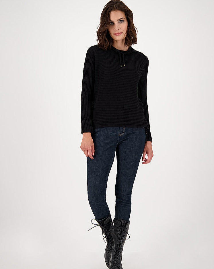 Monari Cosmopolitan Rib Sweater - Black