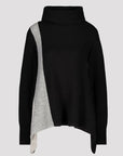 Monari Roll Neck Poncho Sweater - Black