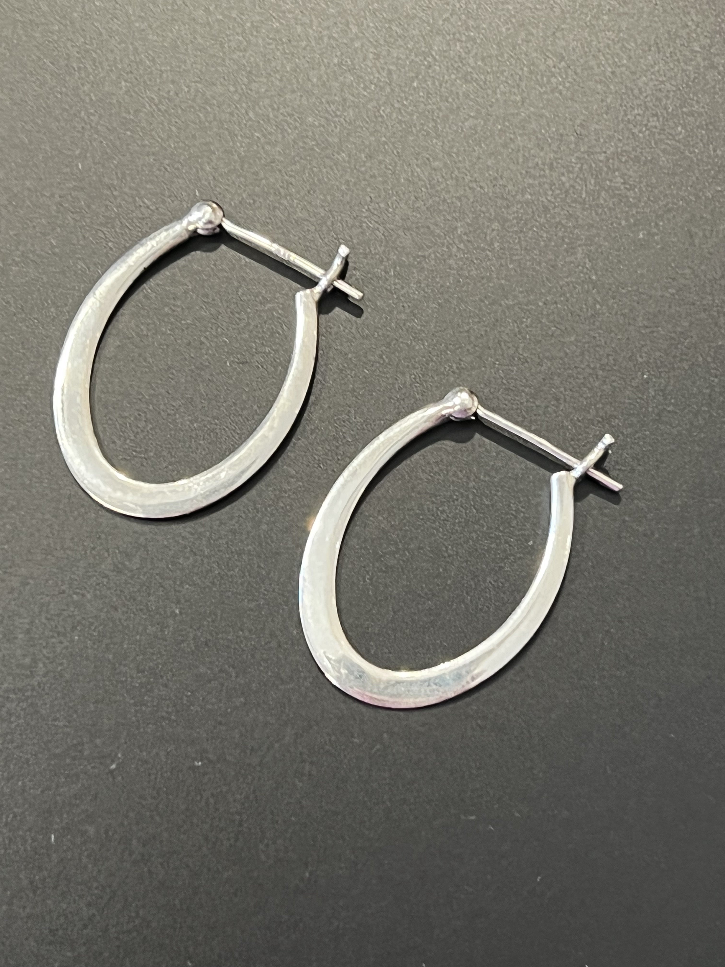 Devise Small Oval Hoop Earrings - Sterling Silver