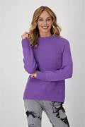 Monari Rib Knit Wool Blend Sweater - Purple 806637