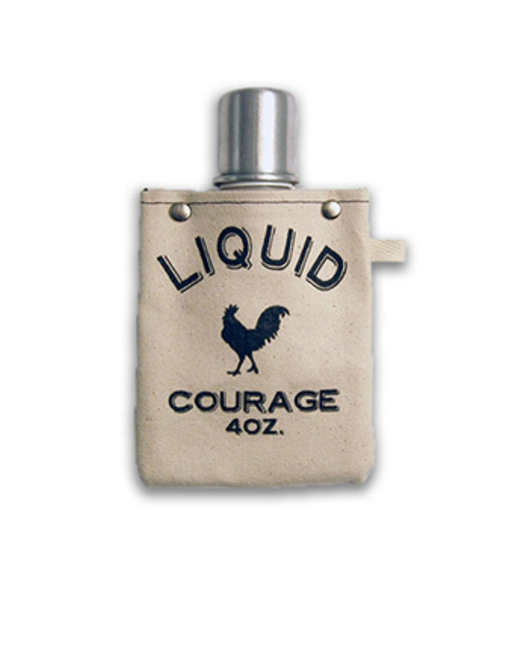 Tote &amp; Able Canvas Liquid Courage Hip Flask