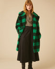 Leon & Harper Vamp Check Coat - Green