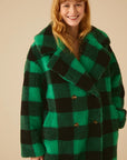 Leon & Harper Vamp Check Coat - Green